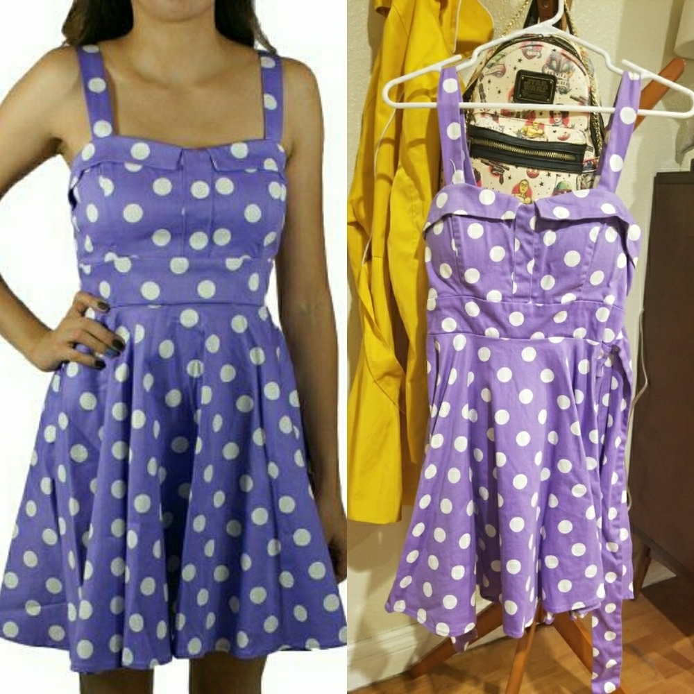 Purple polka dot dress ixia medium